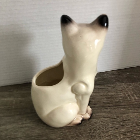 Vtg Mid Century Siamese Cat Planter - Picture 4 of 14
